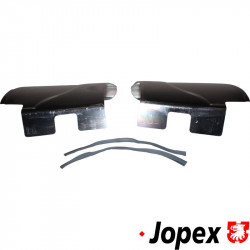 Wing guard, aluminium chromed, rear, Germany. Helps protect the fender from small dents and scratches. Sold in pairs