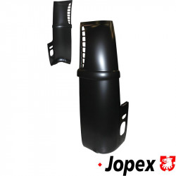 Corner, rear, with tail lamp and back up light cut out, complete, left