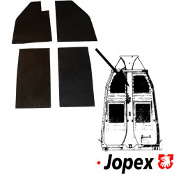 Sound absorber kit for floor pan, 4 pcs., Heavy Duty