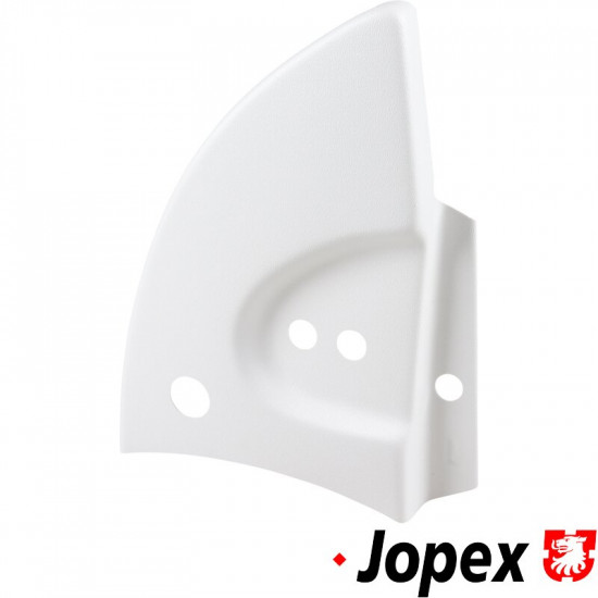 Hinge cover, left, white