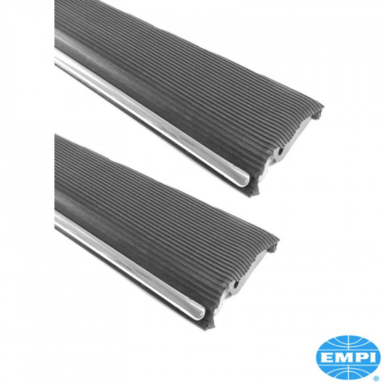 Running board set, Heavy Duty, complete with black mat and 16 mm moulding, 2 pieces