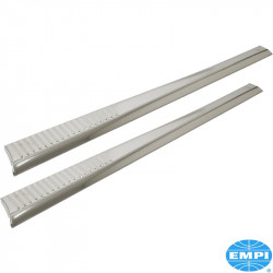 Running board set, louvered, stainless steel, 2 pieces