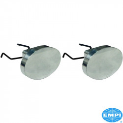 Hub cap puller/Jack hole cover set, oval, smooth, 2 pieces
