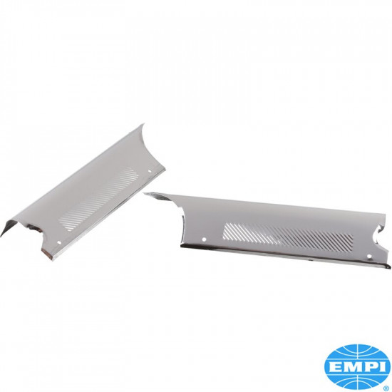 Door pillar trim set, stainless steel, 2 pieces