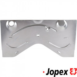Inner front panel behind pedals, outer section