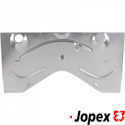 Inner front panel behind pedals, outer section