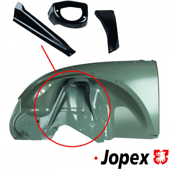 Repair kit for top strut mount, 3-part, left