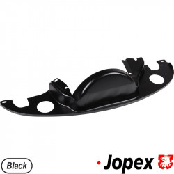 Engine tin, rear, with hole for air hose, black