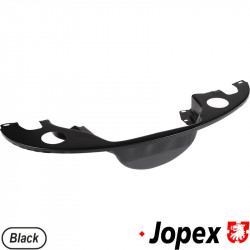 Engine tin, rear, with air hose holes and with pre heater holes, black