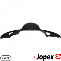 Engine tin, rear, with hole for air hose, without heat riser, black