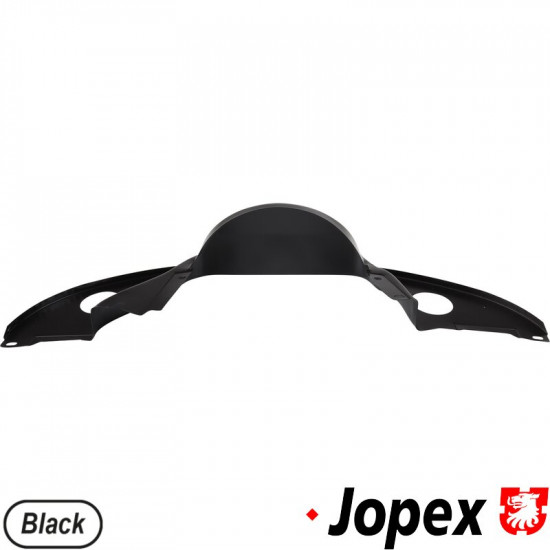 Engine tin, rear, with hole for air hose, without heat riser, black