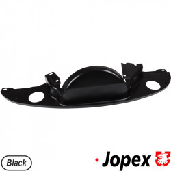 Engine tin, rear, with air hose holes and without pre heater holes, black