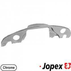 Engine tin, rear, with hole for air hose, chrome