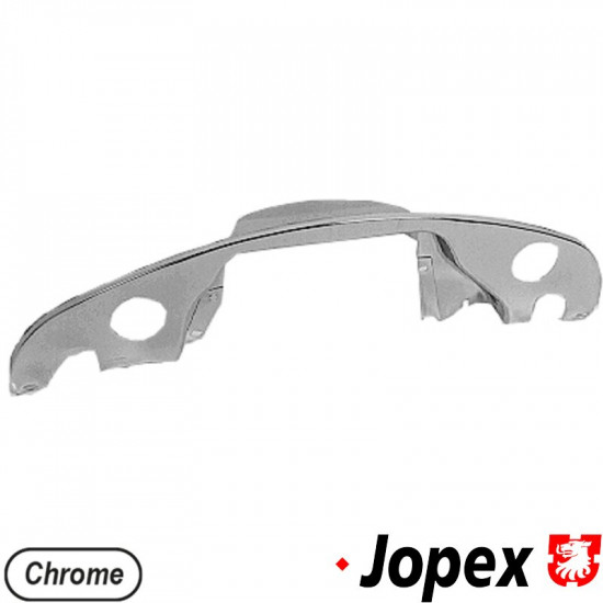 Engine tin, rear, with hole for air hose, chrome