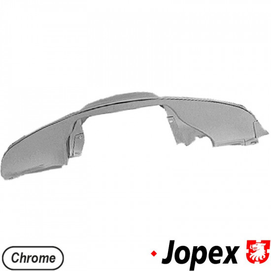 Engine tin, rear, without hole for air hose, chrome