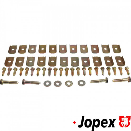 Screw kit with washers for complete floor pan