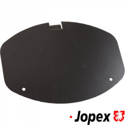 Rear chassis tunnel inspection cover. Allows access to the gear shift coupling