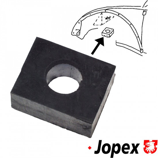 Rubber pad, lower, 17 mm