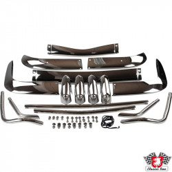 Bumper set, stainless steel, front and rear, US
