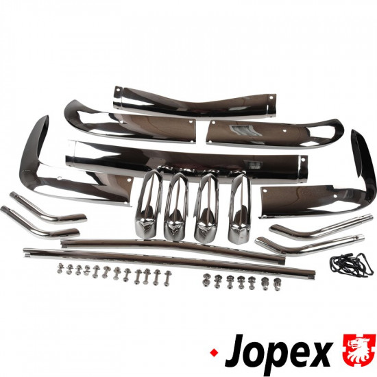 Bumper set, stainless steel, front and rear, US