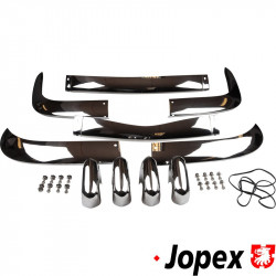 Bumper set, stainless steel, front and rear