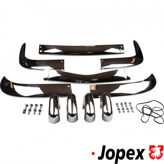 Bumper set, stainless steel, front and rear