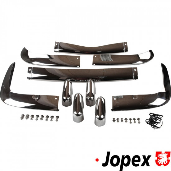 Bumper set, stainless steel, front and rear