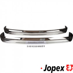 Bumper set, stainless steel, front and rear