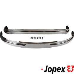 Bumper set, stainless steel, front and rear