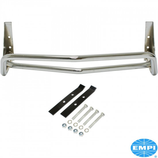 Bumper, front, Tubular, Baja/Buggy, chrome, for king pin. With hardware