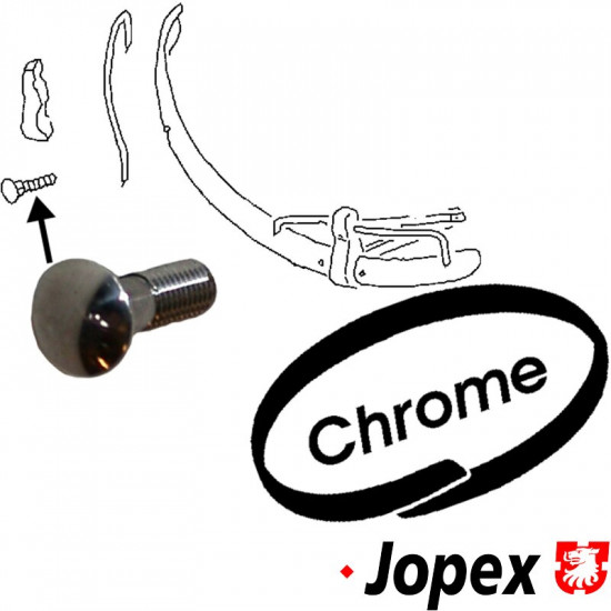 Bumper bolt, chrome, 8x31 mm