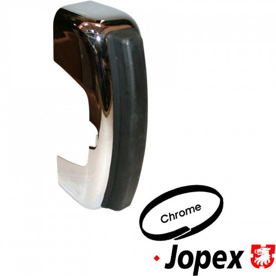 Bumper horn with moulding, rear, chrome