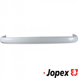 Rear bumper, primed, slash cut design ends