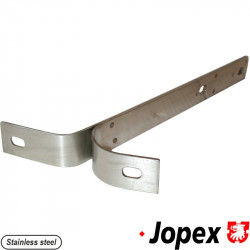 Rear bumper bracket, polished stainless steel, 4 mm, left/right