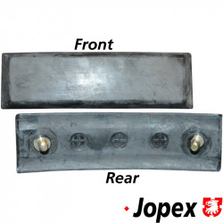Moulding for bumper, rubber, left/right