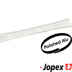 Grille rear, polished aluminium