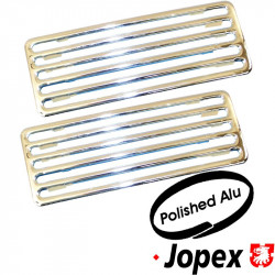 Moulding engine lid, polished aluminium, 2 pcs. Sold in pairs