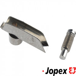 Guiding support for vent window, chrome, left/right, incl. fastening screw