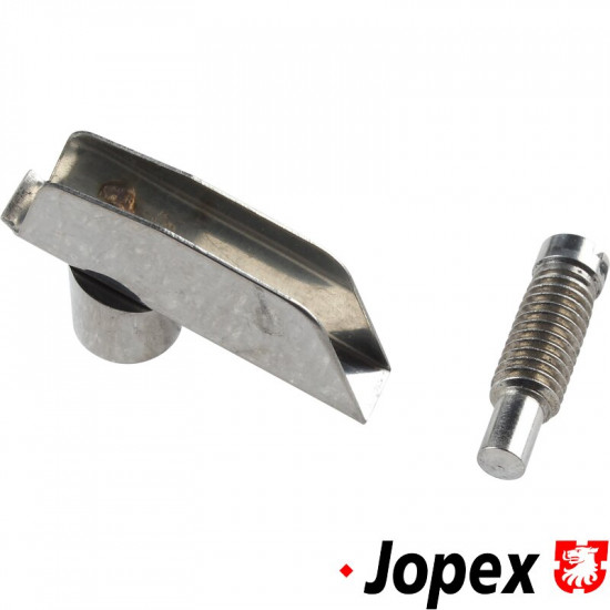 Guiding support for vent window, chrome, left/right, incl. fastening screw