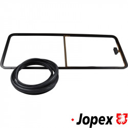 Middle sliding window with rubber seal, right