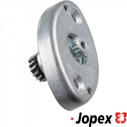 Sunroof gear assembly, short shaft