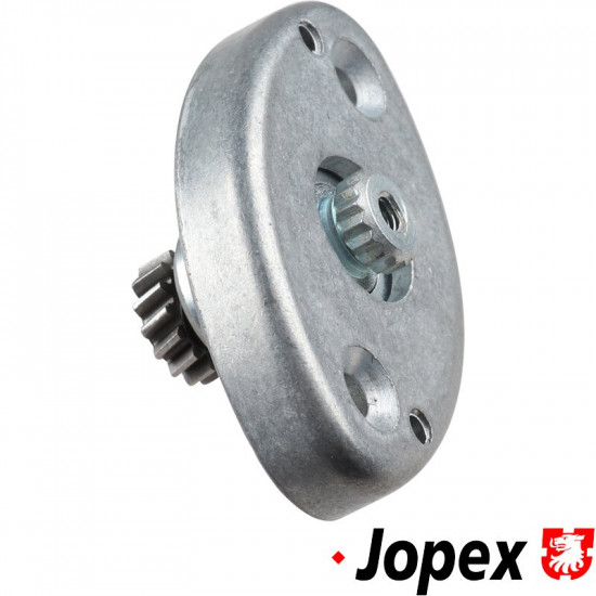 Sunroof gear assembly, short shaft