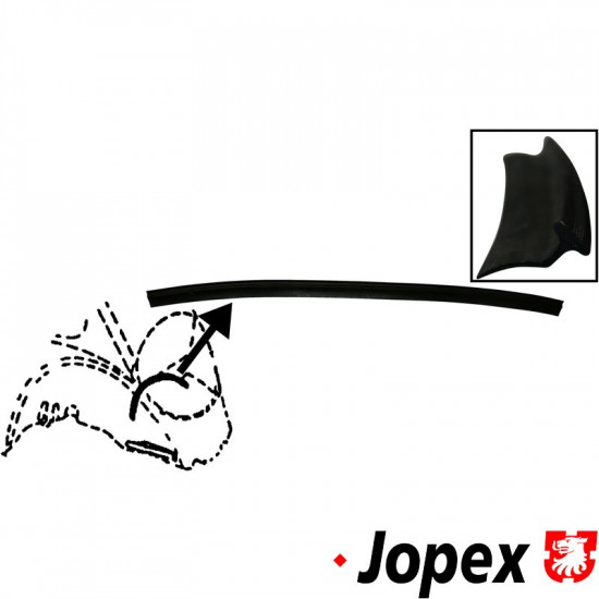 Weatherstrip for engine compartment, front