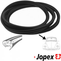 Seal for windscreen with groove for moulding