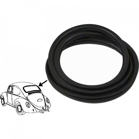 Rear window seal with groove for moulding, Brazil