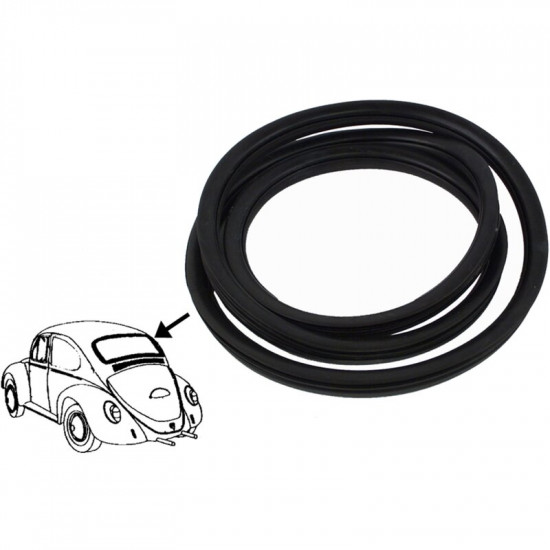 Rear window seal with groove for moulding, Brazil