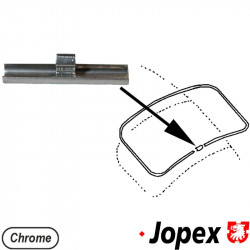 Clip for chrome window moulding