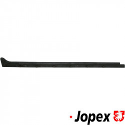 Inner door window rubber scraper, 7 clips, left