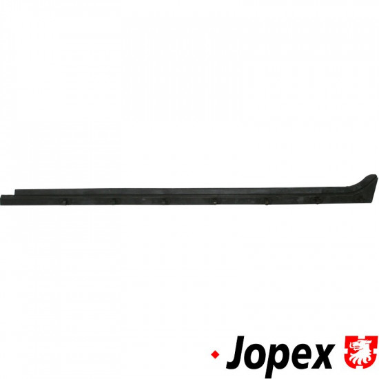 Inner door window rubber scraper, 7 clips, right