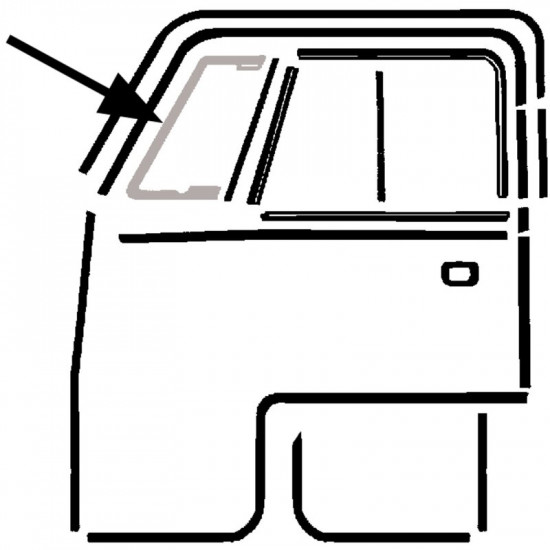 Weather strip for vent window, left, Brazil